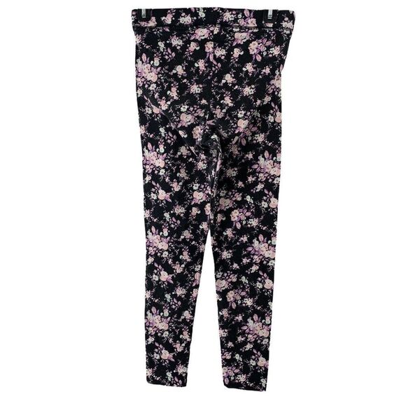 PINK Victorias Secret Leggings Black Pink Floral M - Picture 2 of 5